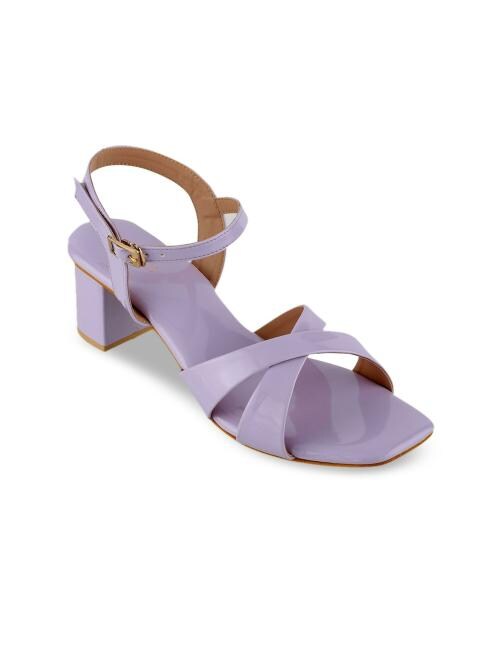 Elle Purple Block Heels