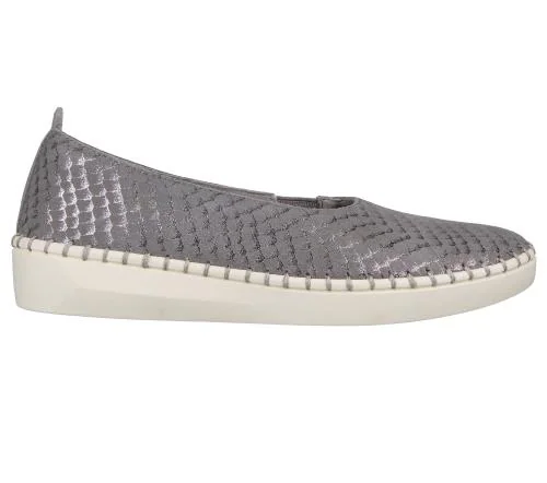 Skechers SEPULVEDA 2.0 - SUMMER SHEEN GREY SLIP ON SHOE, WOMENS