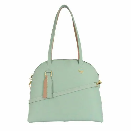 Baggit Women's Blue Pvc Bowling Handbag