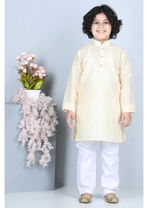 AJ Dezines Kids Cotton Solid Kurta Pyjama Set for Boys