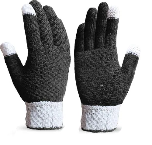 Neeba Touch Screen Winter thermal woolen gloves for Men (Color: Black Pack of 1)