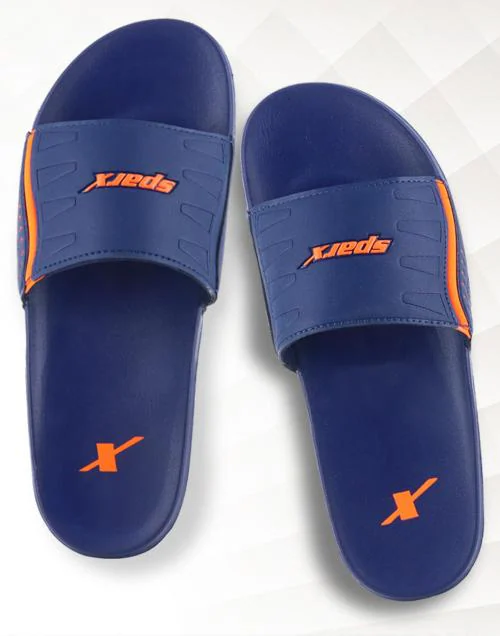 Sparx Navy flip-flops-slides Men SFG-142