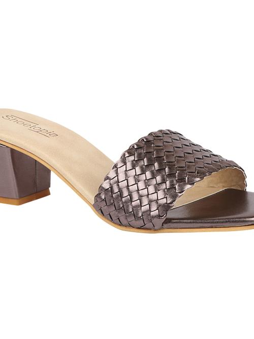 Shoetopia Women Stylish Grey Block Heels