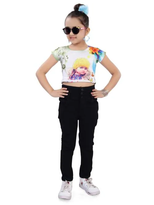 Reelize - Denim Jeans For Girls | Regular Jeans , Black | Slim Fit , Kids Jeans , 3 Button | 7 To 8 Years | Pack of 1