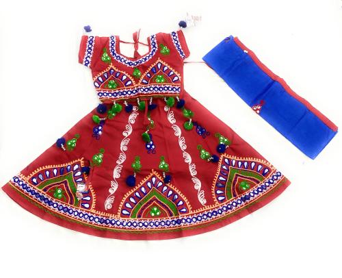 Spack Jerrow New Misri Embroidered Lehenga Choli Set for Baby Girls (Red_5-6 year)