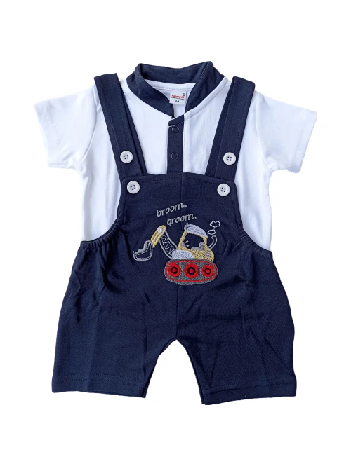 Buy Happykid Cotton Dungaree Set Dress for Newborn Baby Boys Knitted