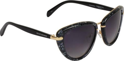 Cristiano Ronnie Polarized Gradient Cat-Eye Full-Frame Black Sunglasses ,Women(RN1084-Gry-Blk)