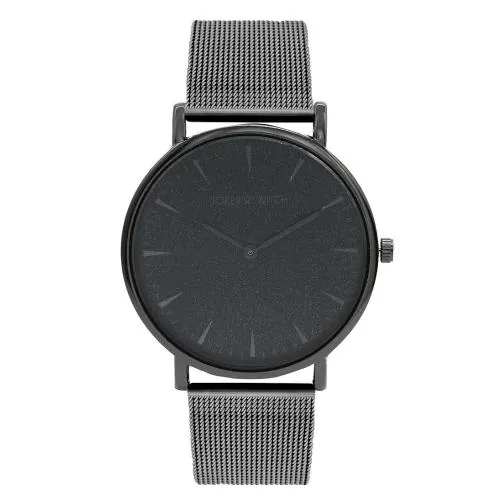 Joker & Witch Black Steel Analog Watch For Men