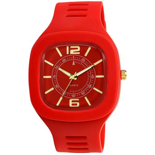 SWADESI STUFF Analogue Red Dail Watch For Unisex-Adult- (ARROW $)