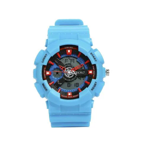 Horo Analog Blue Plastic Japan Machine Water Resistant Watch