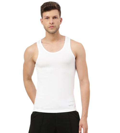 FREECULTR Men's White Solid Bamboo Vest