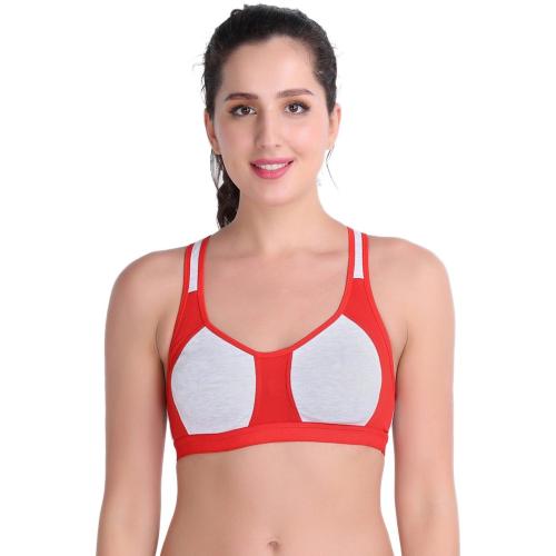 Body tonic Women Sports Non Padded Bra (Red)