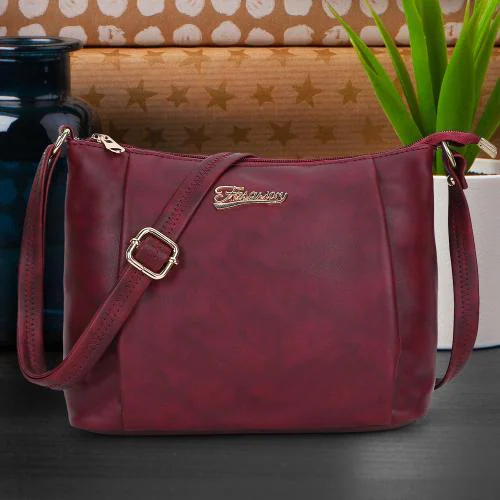 BFT Prime Latest Maroon Cross Body Sling Bag for Girls/Women