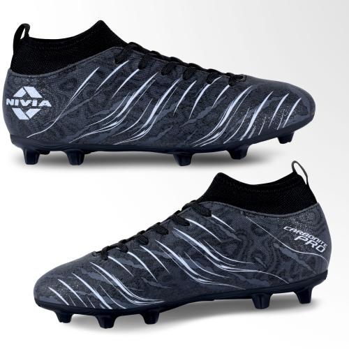 Nivia Carbonite 6.0 pro- 2024 Black Football studs for Men