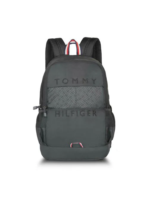 Tommy Hilfiger Cortez Unisex Polyester Laptop Backpack - Black
