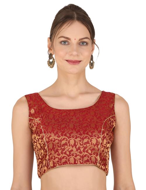 ND & R Womens Readymade Sleeveless Saree Blouse ( Choli ) Color Teal