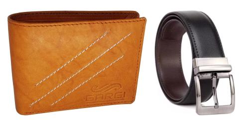 GARGI Men' Belt Wallet Combo' Gift Set I GWB014/004
