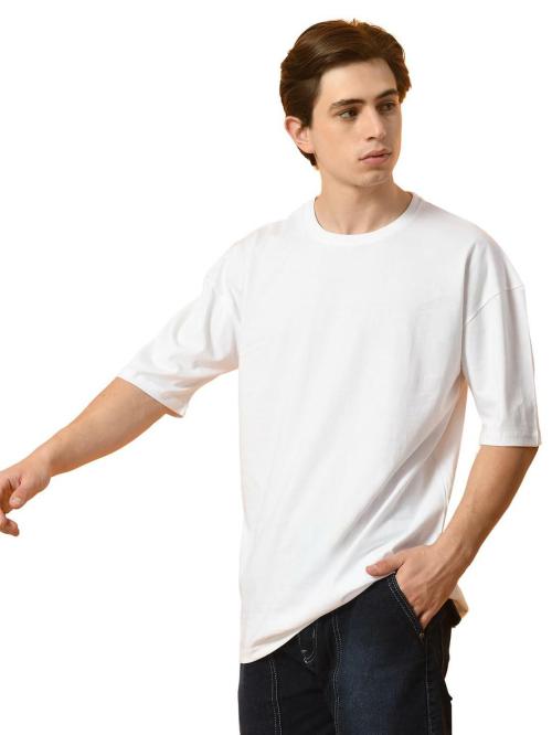 FITINC Cotton Oversized Drop Shoulder T-Shirt for Men