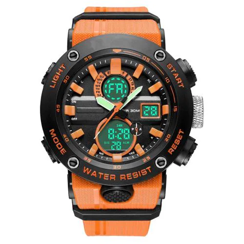 Shocknshop Analog Digital Black Dial Watch for Men and Boys