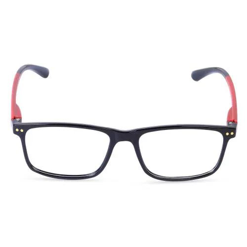 Freddy Rectangular Unisex Power Reading Blue Cut Anti Reflection Glasses Full Frame Spectacles Glasses For Mobile, Laptop, Tablet and Computer (Red Stick, +1.75)