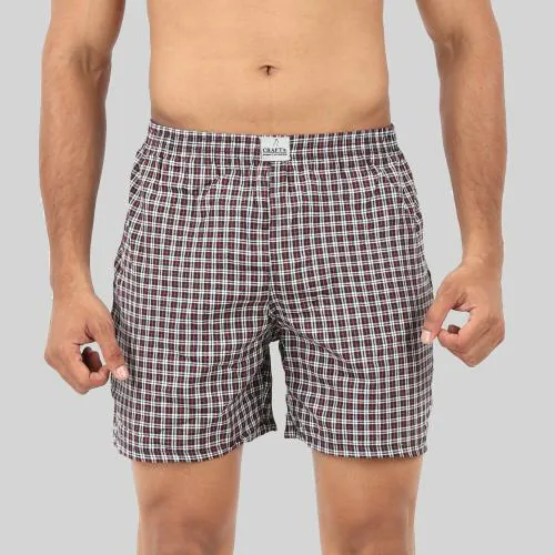 Buy SUPERSQUAD Men Multicolor3 Checkered Cotton Blend Single Boxers ...