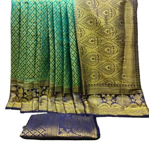 YUGLY Saree For Women With Emboss Design banasari Jacquard Cottan Silk Sarees