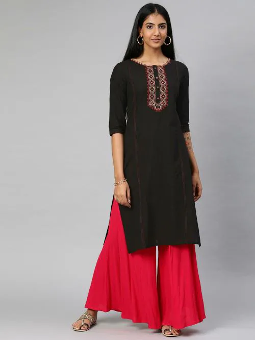 Alena Womens Black Fashion Kurta