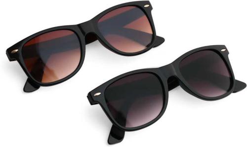 Gansta Wayfarer Full-Frame Black Brown Sunglasses ,Men ,Pack Of 2(GN3006-Blk-GD-GN3006-Blk-Brn)