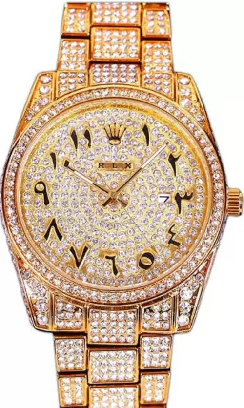 Real Man Watches luxury gold diamond superrolex smartwatch for men