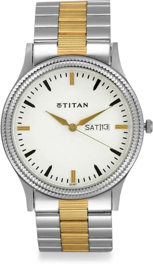 Titan White Dial Multi-color Strap Analog Watch For Men - (1650BM01)