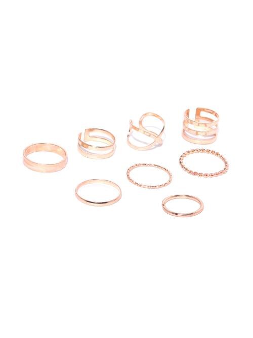 Jewels Galaxy Limited Edition Gold Plated Tantalizing Rings For Women/Girls (Mixed Sizes)