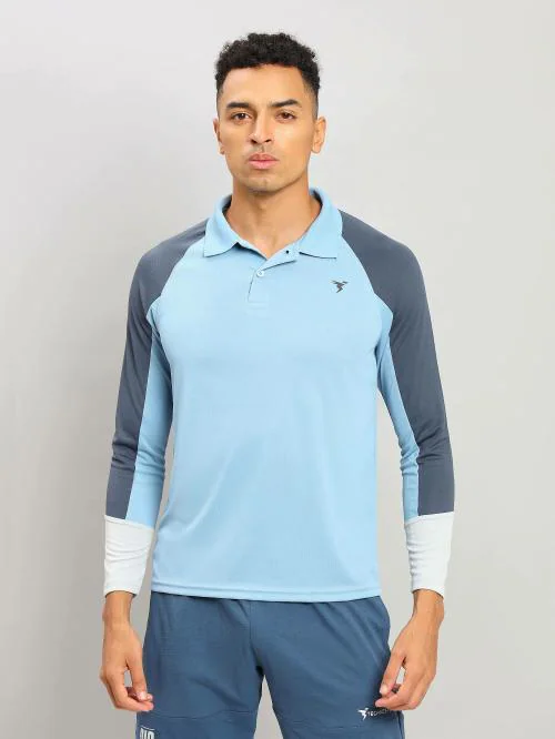 Technosport Men's Polo Neck Full Sleeves T-Shirt
