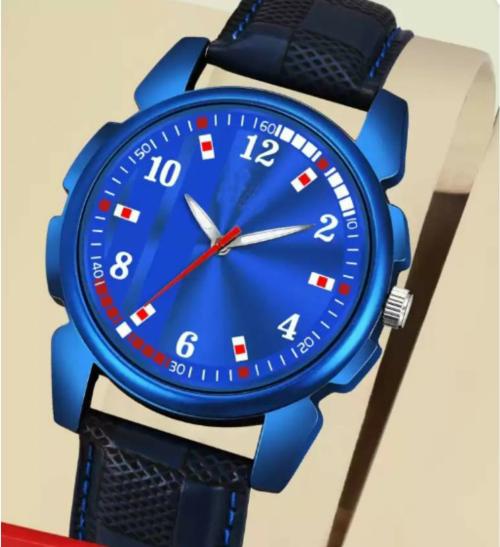 Bolun Analog Blue Dial Blue Strap Watch For Men