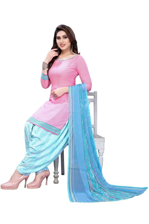 Rensilafab womens Light Pink Salwar Suit Dress Material (Unstitched)