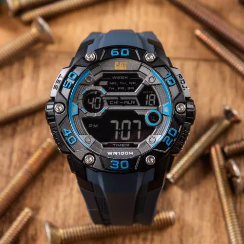 CAT Digital Chronograph Black Round Dial Men's Watch - 1D.167.26.241