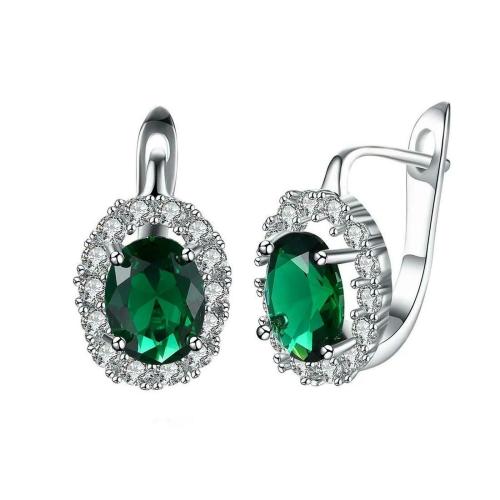 Kairangi by Yellow Chimes Silver Plated Earring Set Green and White Suitable for Womens