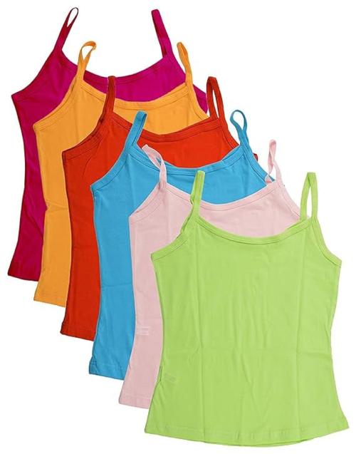 RIJATRENDZZ Girls Premium Camisole Pack 6