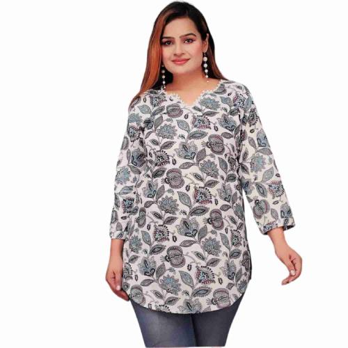 VIBRANCE Elegant Cotton Kurtis - Stylish & Comfortable Everyday Wear (Multicolor1_XL)