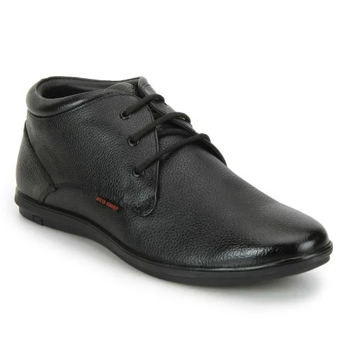 Red Chief Black Leather Formal Shoes for Men