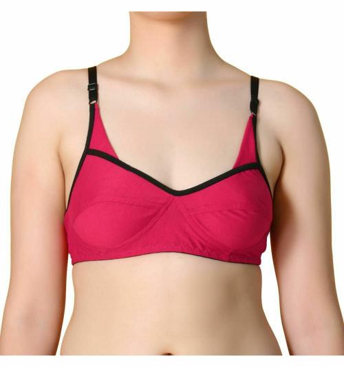 U-LIGHT APPARELS Women Dark Pink Cotton Bra (30)
