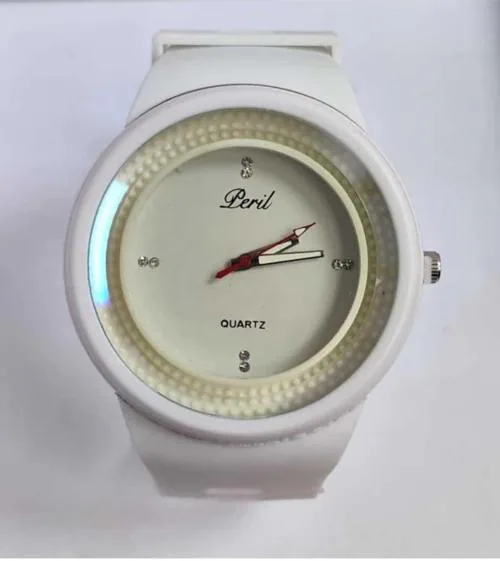 Noman Analog White Dial White Strap Watch For Men