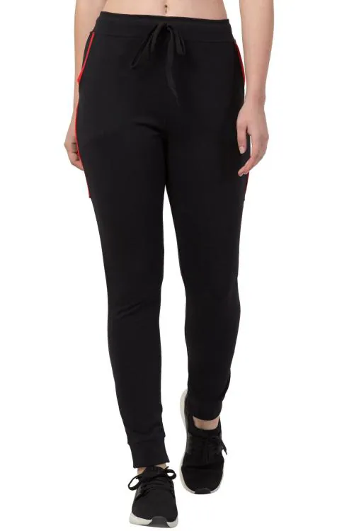 Kissero Cotton Fit Solid Women's Solid Black Track Pant |women's Cotton Track Pants,Joggers, Gym, Active WearLower, Yoga 