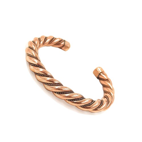 SHINDE EXPORTS Pure Copper Kada Bracelet for Men and Women Adjustable