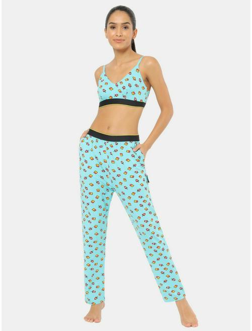 Bummer McBum Red Printed Modal 24/7 Pyjamas for Women