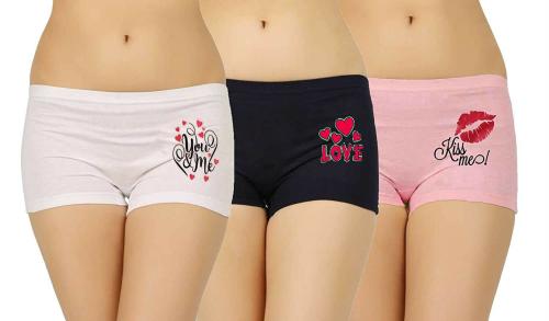 Jocker Women Multicolor Cotton Pack Of 3 Full Coverage Sexy Underpants Panty