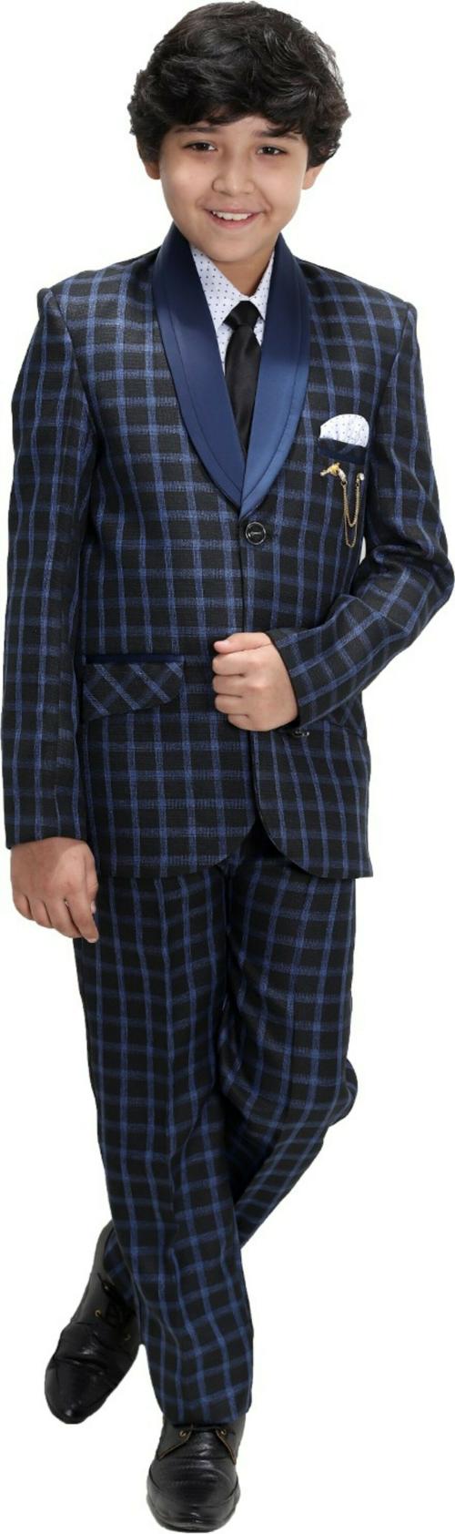 Fourfolds Boys Blue Polyester set