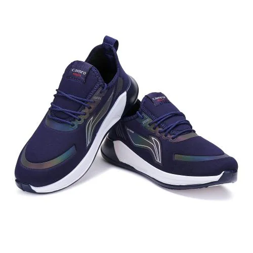 CAMRO G3S-501 Lace Up Navy Blue Sports Shoes, Mesh Upper & PVC Sole for Running, Gyming & More