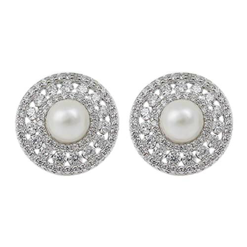 Giva Sterling Silver Solitaire Pearl Studs For Women