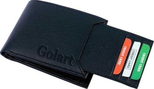 Golart GT-M-2049-Black Artificial Leather Wallet for Men & Boys