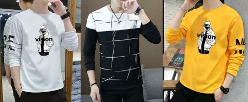 Axxitude Premium Cotton Full Sleeve Printed Tshirt for Men's Pack of 3 | T-Shirt for Men | Mens T-Shirt | Mens Casual T-Shirt